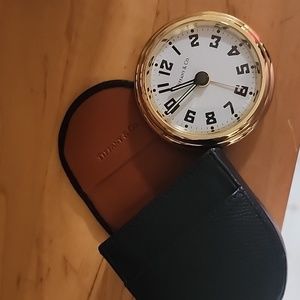 Tiffany & Co travel brass alarm
